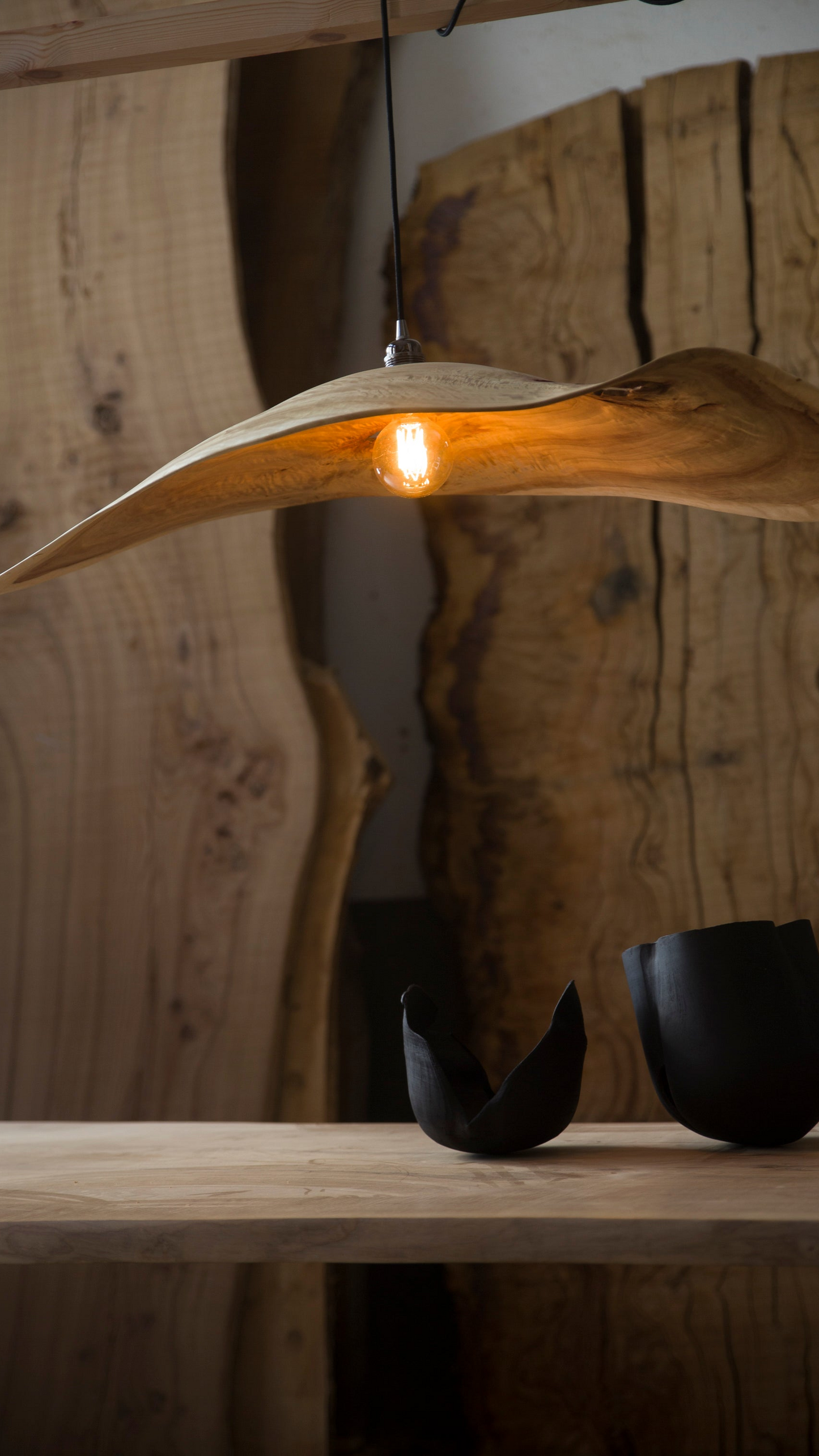 "Tramuntana" - Lámpara de techo de madera